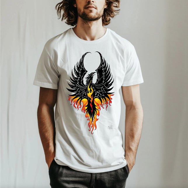 Phoenix Firebird Tribal Flames T-Shirt (Creator Uploaded)