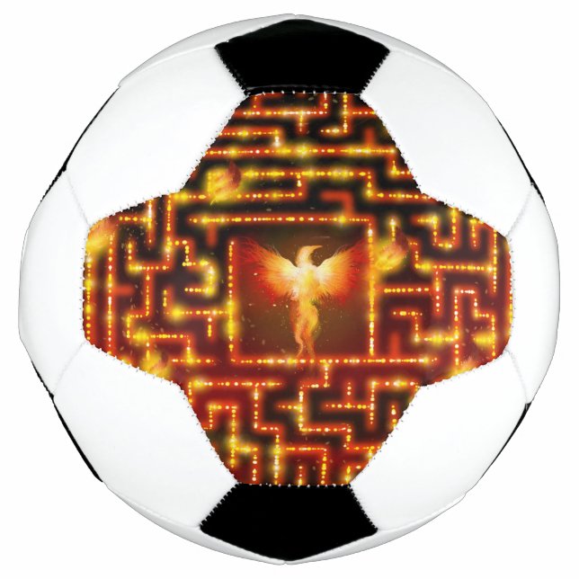 Phoenix Firey Maze Soccer Ball (Front)