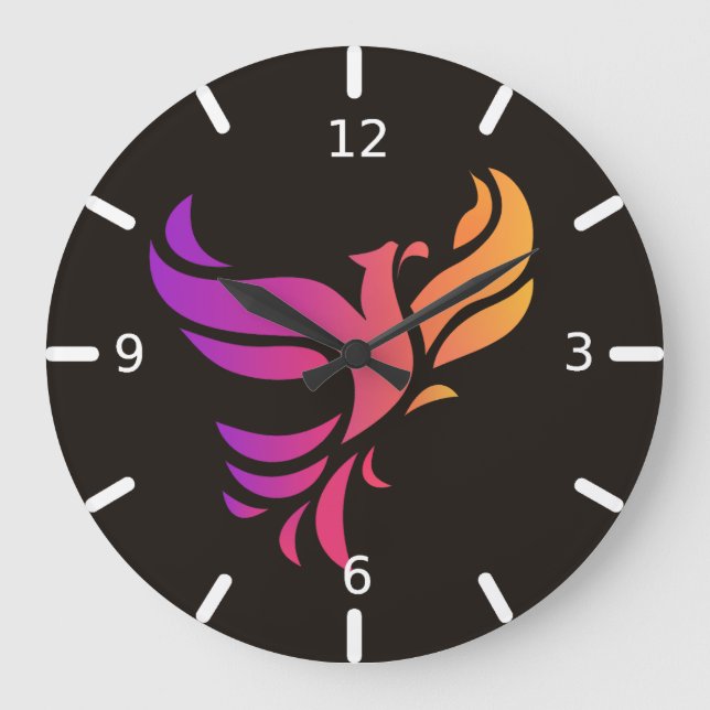 Phoenix flag Large Clock (Front)