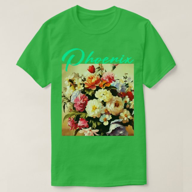 Phoenix Flower T-Shirt (Design Front)