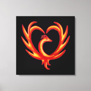 Phoenix Heart Canvas Print