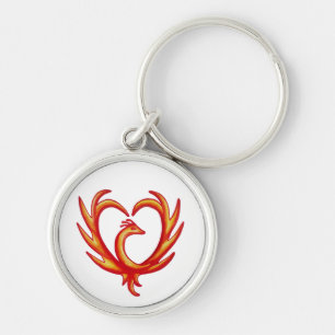 Phoenix Heart Key Ring