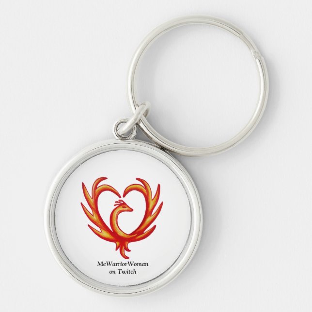 Phoenix Heart, MeWarriorWoman on Twitch  Key Ring (Front)