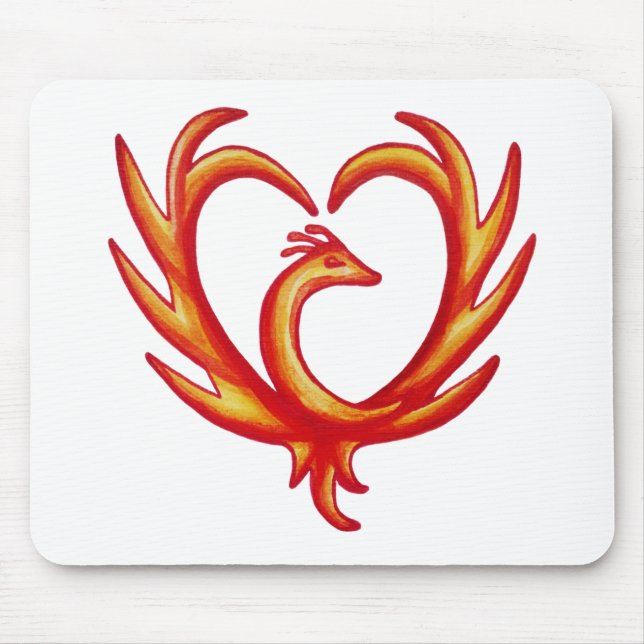 Phoenix Heart Mouse Pad (Front)