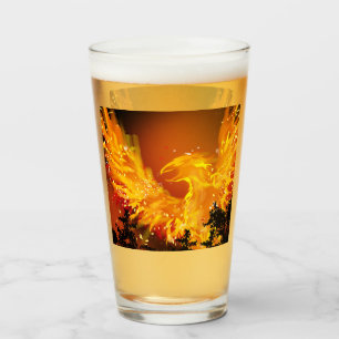 Phoenix in Flight Glass Tumbler
