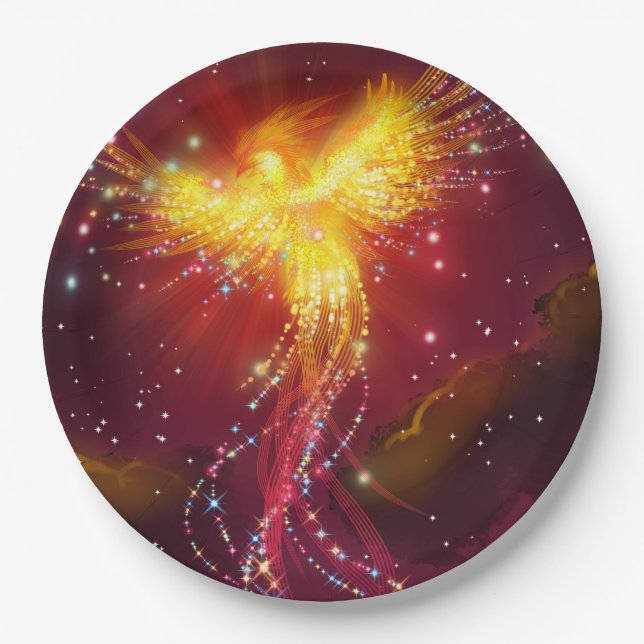 Phoenix in Flight Paper Plate (Front)