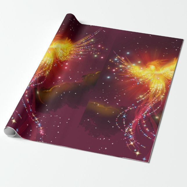 Phoenix in Flight Wrapping Paper (Unrolled)