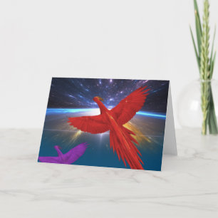 Phoenix in Space Card