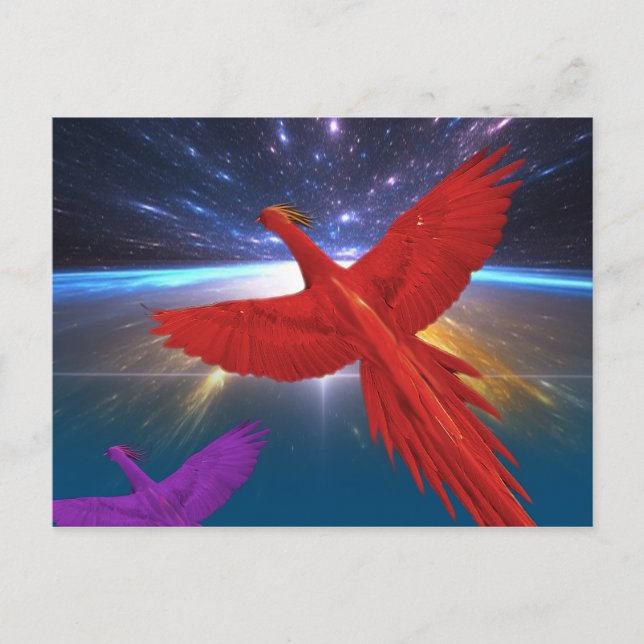 Phoenix In Space Postcard (Front)