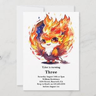 Phoenix Kids Birthday Invitation