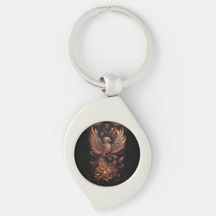 phoenix Metal Key Ring