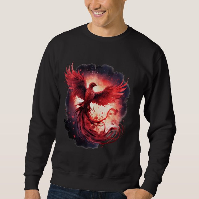 Phoenix Mythical Bird Fire Phoenix Bird Rejuvenati Sweatshirt (Front)