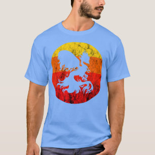 Phoenix Mythical Rebirth Fire Bird Vintage Retro S T-Shirt