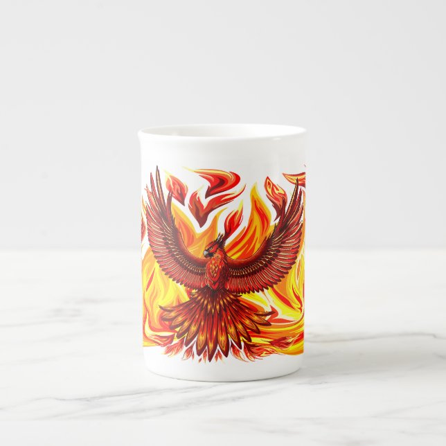 Phoenix mythological immortal Creature Bone China Mug (Front)