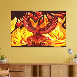 Phoenix mythological immortal Creature Canvas Print