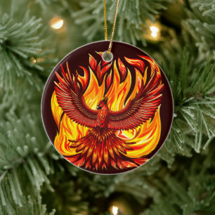 Phoenix mythological immortal Creature Ceramic Tree Decoration