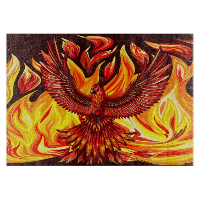 Phoenix mythological immortal Creature Cutting Board (Front)