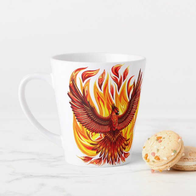 Phoenix mythological immortal Creature Latte Mug (In Situ)