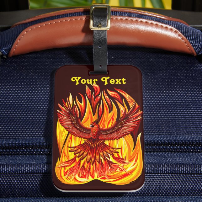 Phoenix mythological immortal Creature Luggage Tag (Front Insitu 2)