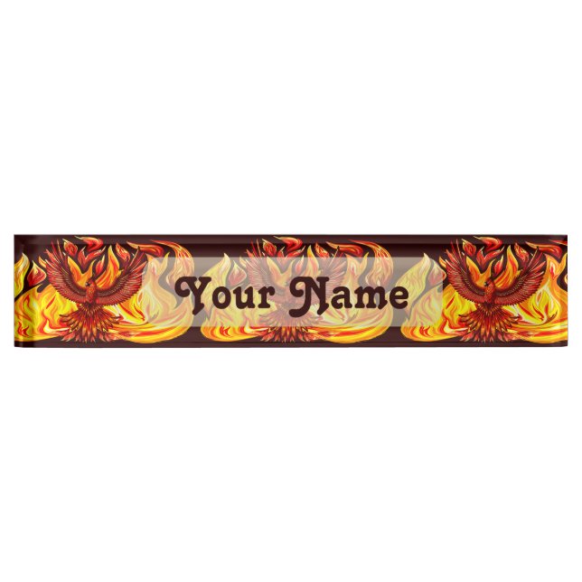 Phoenix mythological immortal Creature Nameplate (Front)