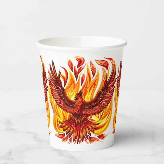 Phoenix mythological immortal Creature Paper Cups (Left)