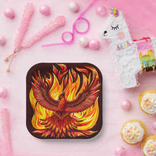 Phoenix mythological immortal Creature Paper Plate
