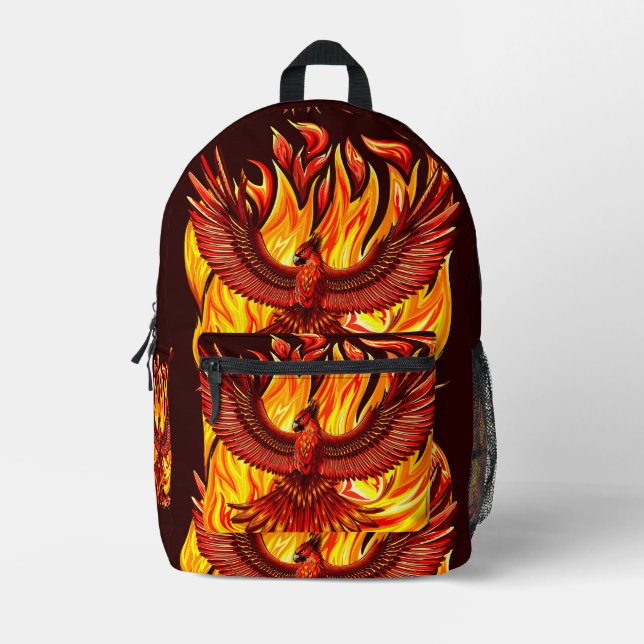 Phoenix mythological immortal Creature Printed Backpack (Front)