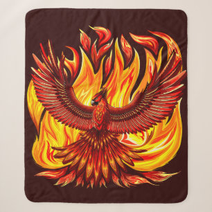 Phoenix mythological immortal Creature Sherpa Blanket