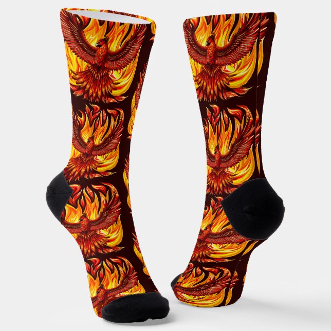 Phoenix mythological immortal Creature Socks (Angled)