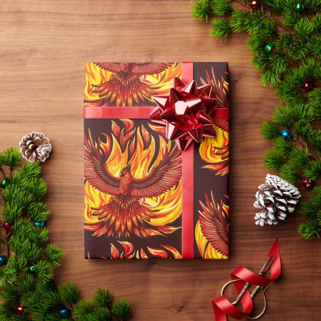 Phoenix mythological immortal Creature Wrapping Paper (Holiday Gift)