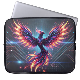 "Phoenix Neon Laptop Sleeve – Futuristic 15"