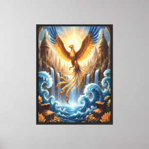 Phoenix of the Azure Temple Canvas Print