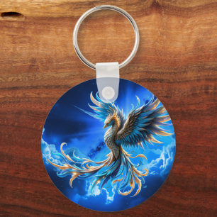 Phoenix of the Sapphire Dawn  Key Ring