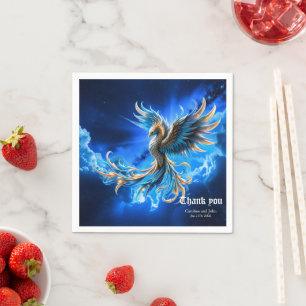 Phoenix of the Sapphire Dawn Napkin