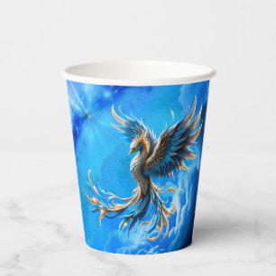 Phoenix of the Sapphire Dawn  Paper Cups