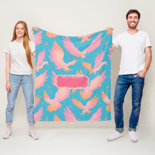 Phoenix Pastel Colourful Personalised Pattern Fleece Blanket