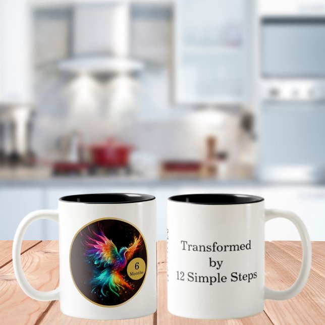 Phoenix Recovery Milestone Gift  Two-Tone Coffee Mug (Creator Uploaded)