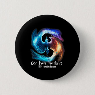 Phoenix Rise From The Ashes Suicide Prevention Awa 6 Cm Round Badge