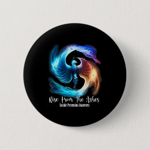 Phoenix Rise From The Ashes Suicide Prevention Awa 6 Cm Round Badge