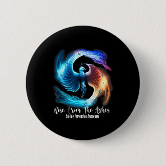 Phoenix Rise From The Ashes Suicide Prevention Awa 6 Cm Round Badge