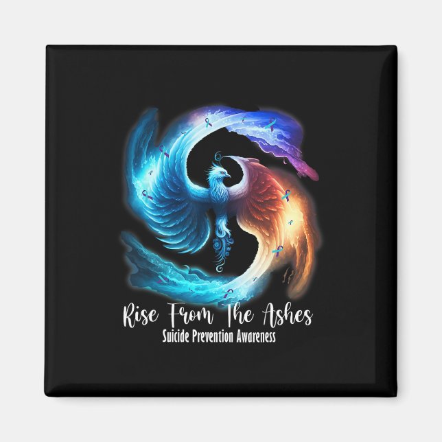 Phoenix Rise From The Ashes Suicide Prevention Awa Magnet (Front)