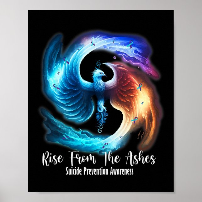 Phoenix Rise From The Ashes Suicide Prevention Awa Poster (Front)
