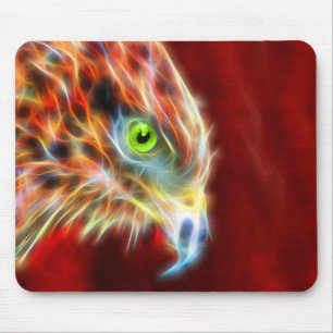 Phoenix Risen Fractal Eagle Mousepad