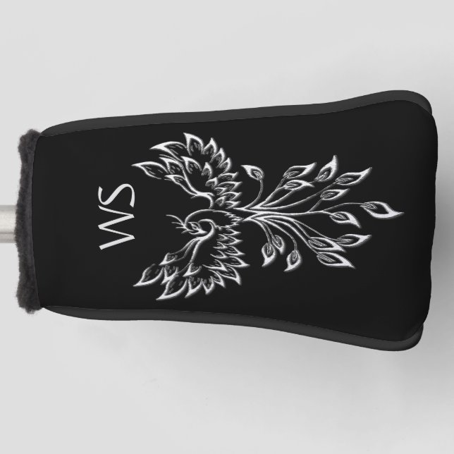 Phoenix Rises on Black Personal Golf Head Cover (Front)