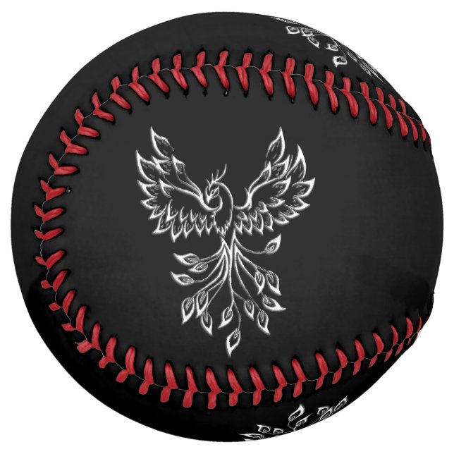 Phoenix Rises on Black  Softball (Back Right)