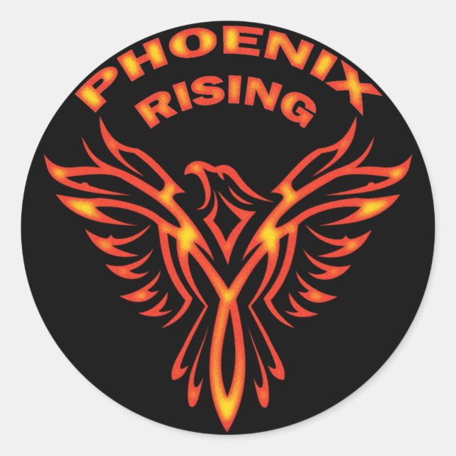 PHOENIX RISING CLASSIC ROUND STICKER (Front)