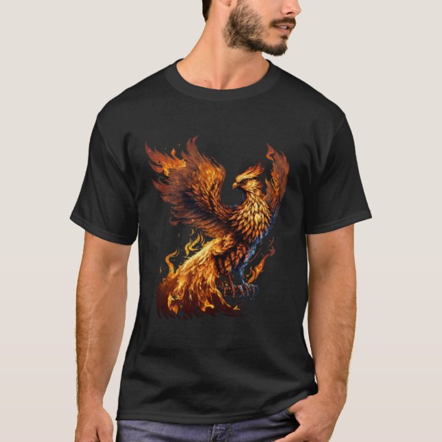 Phoenix Rising From Ashes Resurrection Rebirth New T-Shirt (Front)