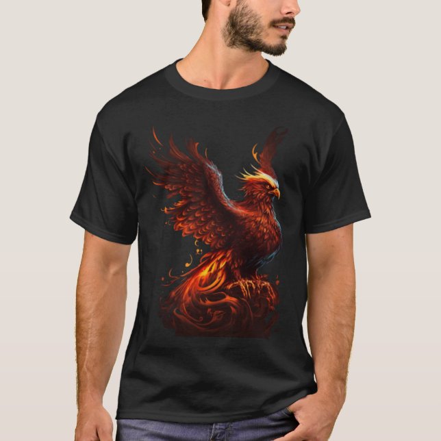 Phoenix Rising From Ashes Resurrection Rebirth New T-Shirt (Front)