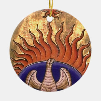Phoenix Rising from the Ashes Ceramic Tree Decoration
