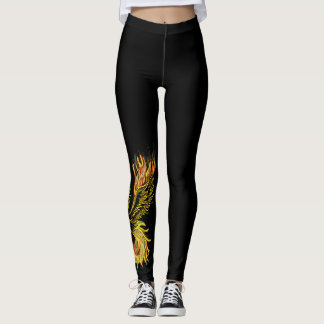 Phoenix Rising From the Flames Right leg Leggings